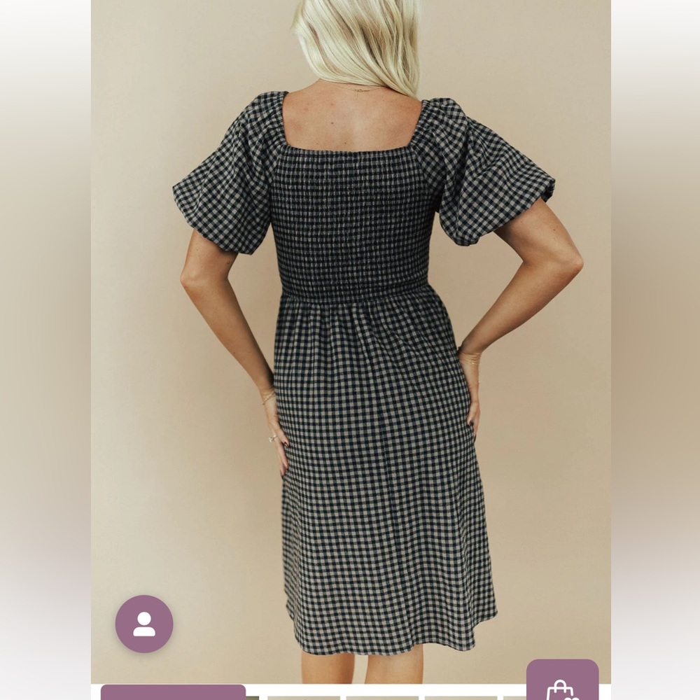 Roolee Black and White Gingham Dress - Picture 3 of 6